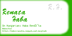 renata haba business card
